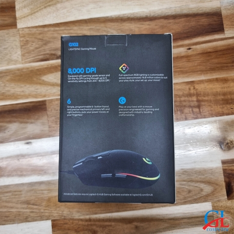 Chuột gaming Logitech G102 Led RGB 8000DPI - Hàng CTY