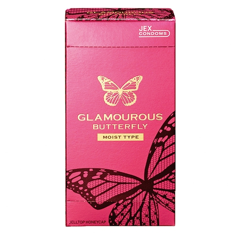 Bao cao su Jex Glamourous Butterfly Moist - Hộp 12 cái