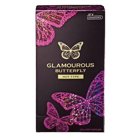 Bao cao su Jex Glamourous Butterfly Hot - Hộp 12 cái