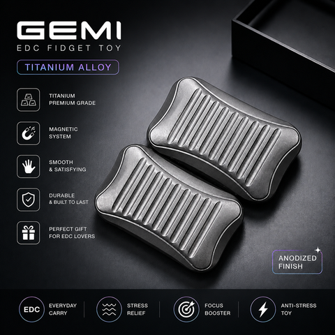 EDC Freehand Push Card chất liệu Titanium - Nam châm NdFeb