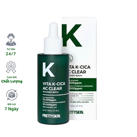 Serum Vita K PrettySkin Cica AC Clear Treatment Phục Hồi Da Yếu 50ml