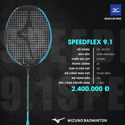 VỢT MIZUNO SPEEDFLEX 9.1 XANH