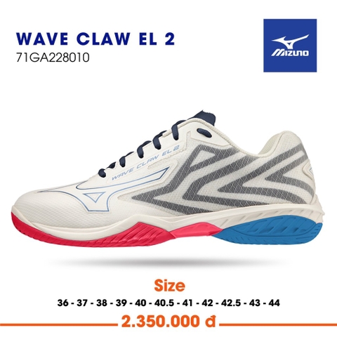 GIÀY MIZUNO WAVE CLAW EL 2 TRẮNG XANH HỒNG