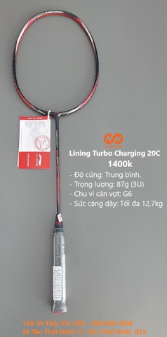 VỢT LINING TURBO CHARGING 20C