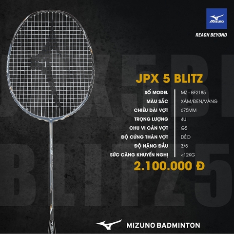 VỢT MIZUNO JPX 5 BLITZ XÁM