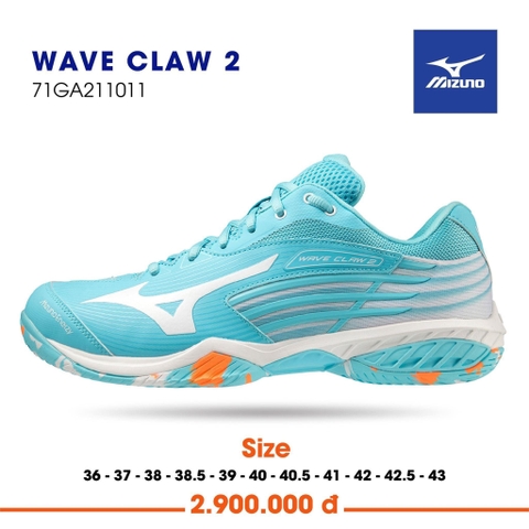 GIÀY MIZUNO WAVE CLAW 2 XANH TRẮNG