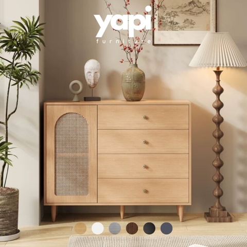 Tủ Trang Trí Cánh Mây 4 Tầng Ngăn Kéo Hiện Đại 140x40x98cm Yapi-181