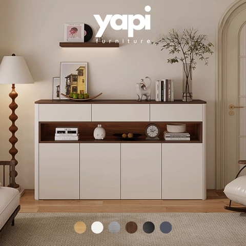 Tủ Trang Trí Đa Năng Kèm Kệ Hở Trưng Bày Hiện Đại 160x40x100cm Yapi-176