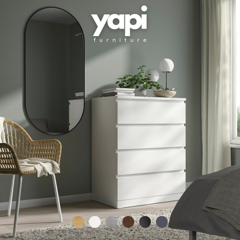 Tủ đựng đồ đa năng 4 ngăn kéo ĐÓNG SẴN phong cách hiện đại 80x48x100cm YAPI-106