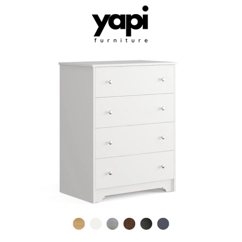 Tủ Để Đồ 4 Ngăn Kéo Phong Cách Cổ Điển Bằng Gỗ Yapi-133