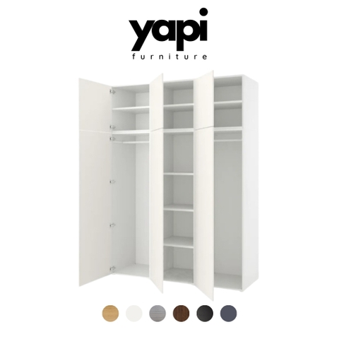 Tủ quần áo cỡ lớn 3 gian tích hợp 180x57x241cm LẮP ĐẶT TẠI NHÀ YAPI-208