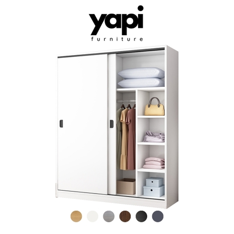 Tủ quần áo cửa lùa 160x50x201cm LẮP ĐẶT TẠI NHÀ YAPI-211