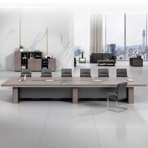 Bàn Họp Lớn Cho Văn Phòng Hiện Đại, Gỗ MDF Phối Màu 400x150x75cm Yapi-BH001