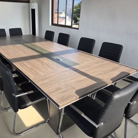 Bàn Họp Lớn Cho Văn Phòng Hiện Đại, Gỗ MDF Phối Màu 400x150x75cm Yapi-BH001