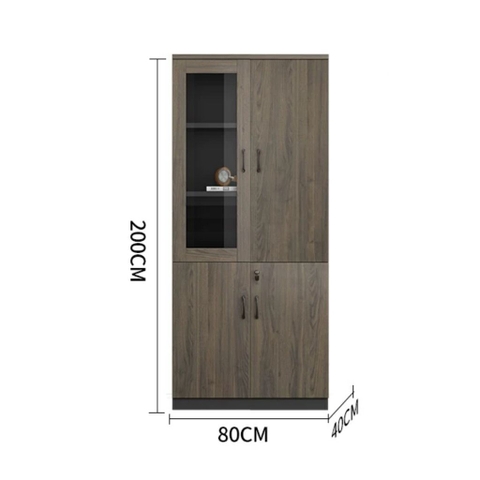 Tủ Tài Liệu Văn Phòng Gỗ MDF Cánh Kính Hiện Đại Yapi-TTL005