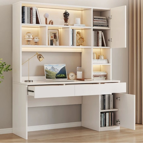 Bàn Học, Làm Việc Kèm Kệ Sách Và Ngăn Kéo Hiện Đại 160x50x200cm Yapi-434
