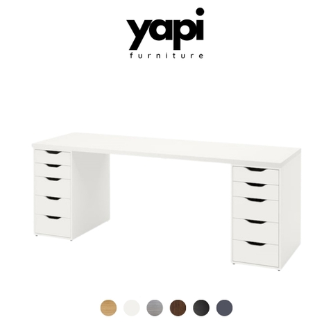 Bàn Làm Việc Kèm 2 Tủ Có Ngăn Kéo Yapi-406
