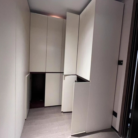Tủ Quần Áo Chữ L Tone Trắng Kèm Tủ Phụ Gỗ MDF - Nội Thất Phòng Ngủ 260x180x240cm Yapi-253