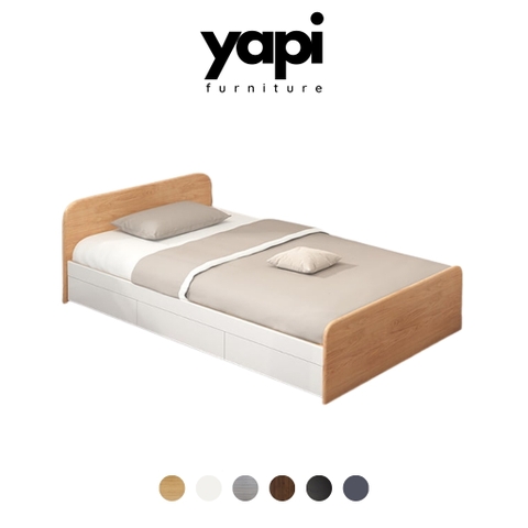 Giường Ngủ Nhỏ Gọn Thiết Kế 3 Hộc Tủ Bằng Gỗ MDF Nhập Yapi-509