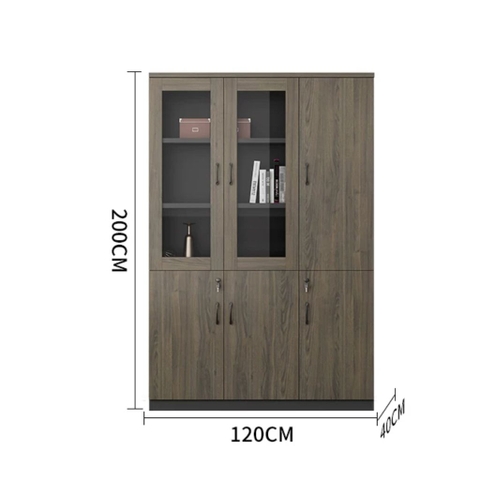 Tủ Tài Liệu Văn Phòng Gỗ MDF Cánh Kính Hiện Đại Yapi-TTL005