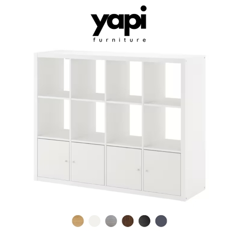 [Freeship HN] Kệ sách 3x4 có cánh mở decor phòng ngủ, phòng khách LẮP ĐẶT TẬN NHÀ Yapi-617