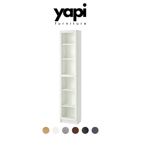 Kệ sách 6 tầng cửa kính 40x30x200cm Yapi-647