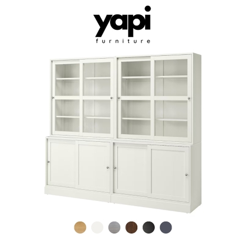 Combo 2 Tủ Kính Trưng Bày Decor Phòng Khách Phòng Làm Việc Yapi-644