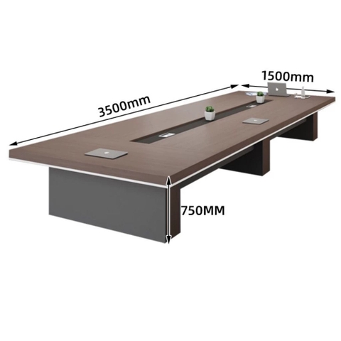 Bàn Họp Lớn Cho Văn Phòng Hiện Đại, Gỗ MDF Phối Màu 400x150x75cm Yapi-BH001