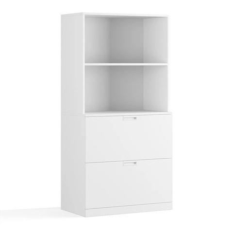 Kệ Tủ Lưu Trữ Đồ Kèm 2 Hộc Tủ Bằng Gỗ MDF Nhập Nội Thất Lắp Ráp - Yapi -113