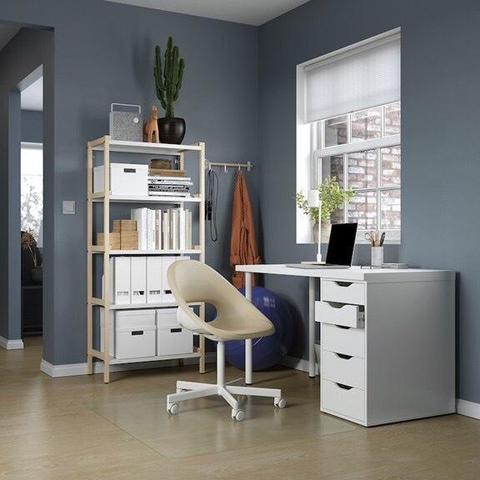 Bàn Làm Việc Kèm Tủ Có Ngăn Kéo Tiện Lợi Bằng Gỗ MDF Nhập Yapi-405
