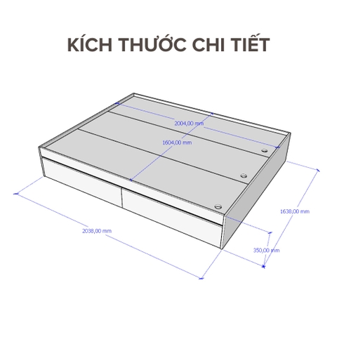 [FreeShip] Giường Ngủ 2 Hộc Kéo Không Đầu Giường LẮP ĐẶT TẬN NHÀ Yapi-507