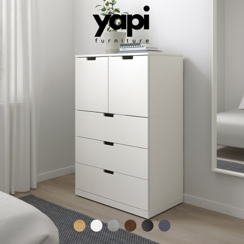 [FreeShip] Tủ Đựng Đồ Hiện Đại 5 Ngăn Kéo Bằng Gỗ MDF Yapi-157