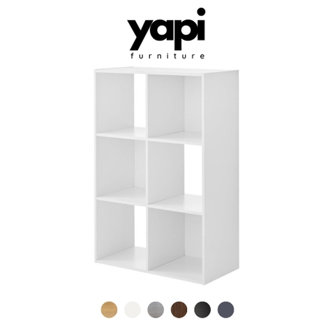 Kệ sách 6 ô vuông, kệ trang trí kích thước 54 x 28 x 80cm Yapi-658