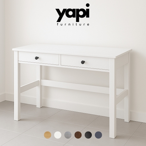 Bàn học 1m2, bàn làm việc 2 ngăn kéo kích thước 120x49x75cm Yapi-419