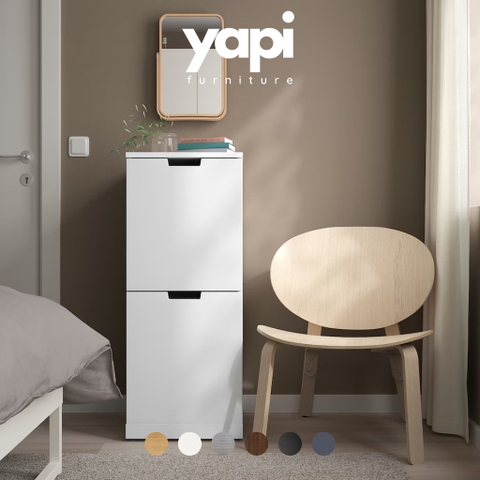 [FreeShip] Tủ Để Đồ 2 Ngăn Kéo Bằng Gỗ MDF Yapi-160