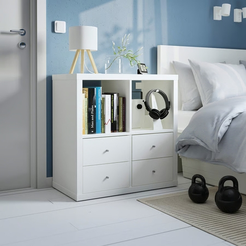 Kệ sách ô vuông 4 ngăn kéo kích thước 77x39x77cm Yapi-657