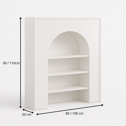 Kệ lò sưởi, tủ trang trí phong cách Bắc Âu 80x20x90cm Yapi-167