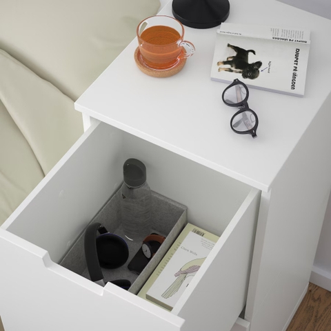 [FreeShip] Tủ Để Đồ 2 Ngăn Kéo Bằng Gỗ MDF Yapi-160