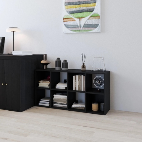 Kệ sách 8 ô vuông, kệ trang trí thiết kế chắc chắn kích thước 54 x 28 x 106cm Yapi-659