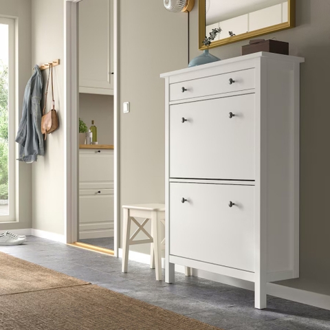 Tủ Gìày Tủ Để Đồ 2 Ngăn Bằng Gỗ MDF 89x30x127 cm Yapi-308
