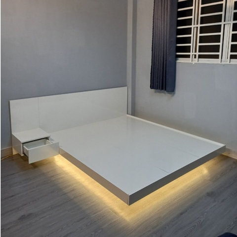 [FreeShip] Giường Bay Kết Hợp Đèn Led Cho Phòng Ngủ Hiện Đại Yapi-527