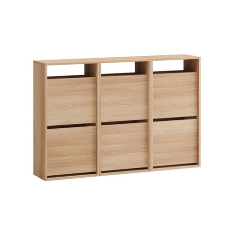 [FreeShip] Tủ Giày Cánh Lật 6 Ô Phong Cách Scandinavian 150x31x100cm Yapi-314