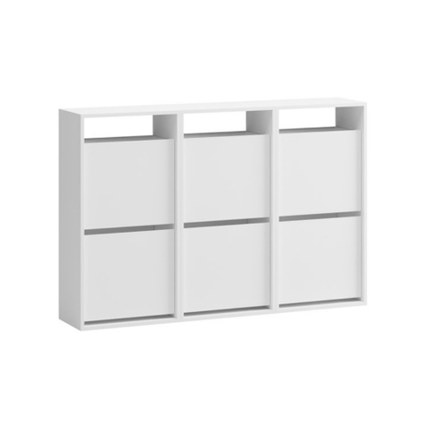 [FreeShip] Tủ Giày Cánh Lật 6 Ô Phong Cách Scandinavian 150x31x100cm Yapi-314