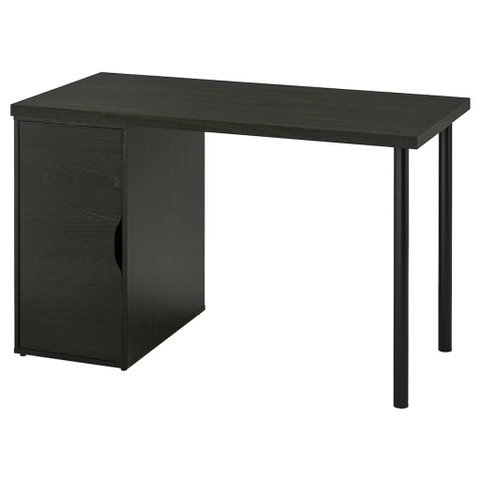 [FreeShip] Bàn học phong cách Bắc Âu chân sắt kèm tủ để đồ 120x60x73cm Yapi-414