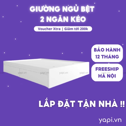 Giường Ngủ Bệt 2 Ngăn Kéo Bằng Gỗ MDF Nhập Yapi-507