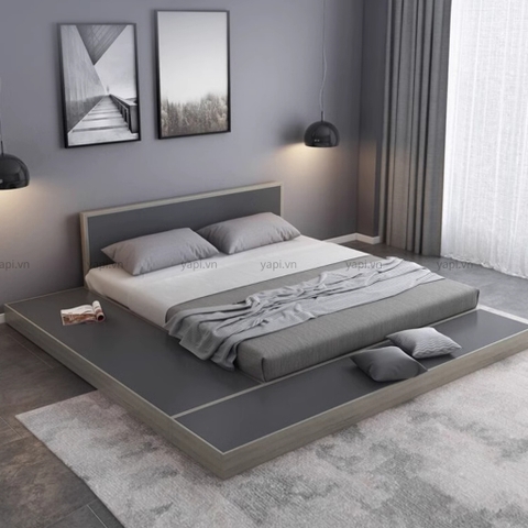 Giường ngủ bệt phối màu hiện đại thiết kế mở rộng Yapi-511