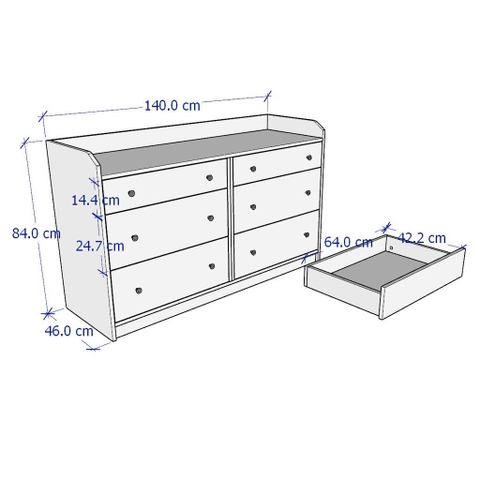 Tủ Đựng Đồ Lưu Trữ Đa Năng Bằng Gỗ MDF Yapi-127