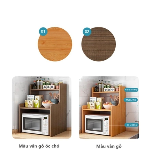 Kệ Lò Vi Sóng 3 Tầng Hiện Đại Bằng Gỗ MDF Yapi-1104