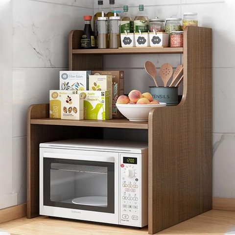 Kệ Lò Vi Sóng 3 Tầng Hiện Đại Bằng Gỗ MDF Yapi-1104