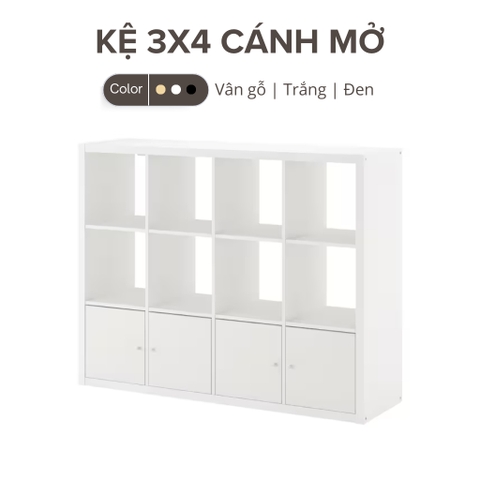 [Freeship HN] Kệ sách 3x4 có cánh mở decor phòng ngủ, phòng khách LẮP ĐẶT TẬN NHÀ Yapi-617